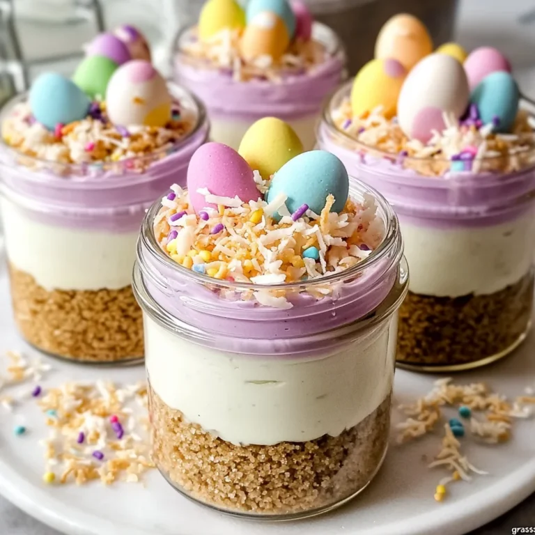 Mini Easter Cheesecake Jars - A Cute, No-Bake Spring Dessert