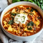 One Pot Lasagna Soup
