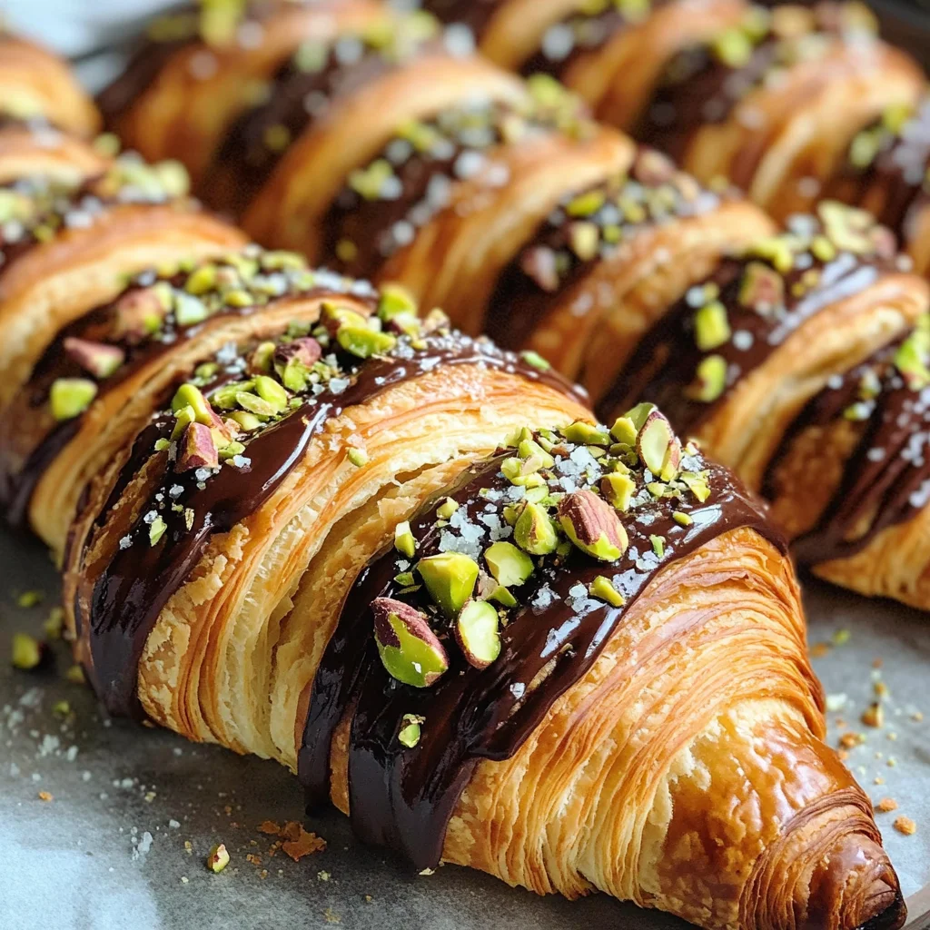 Pistachio Chocolate Croissants - Nutty & Decadent