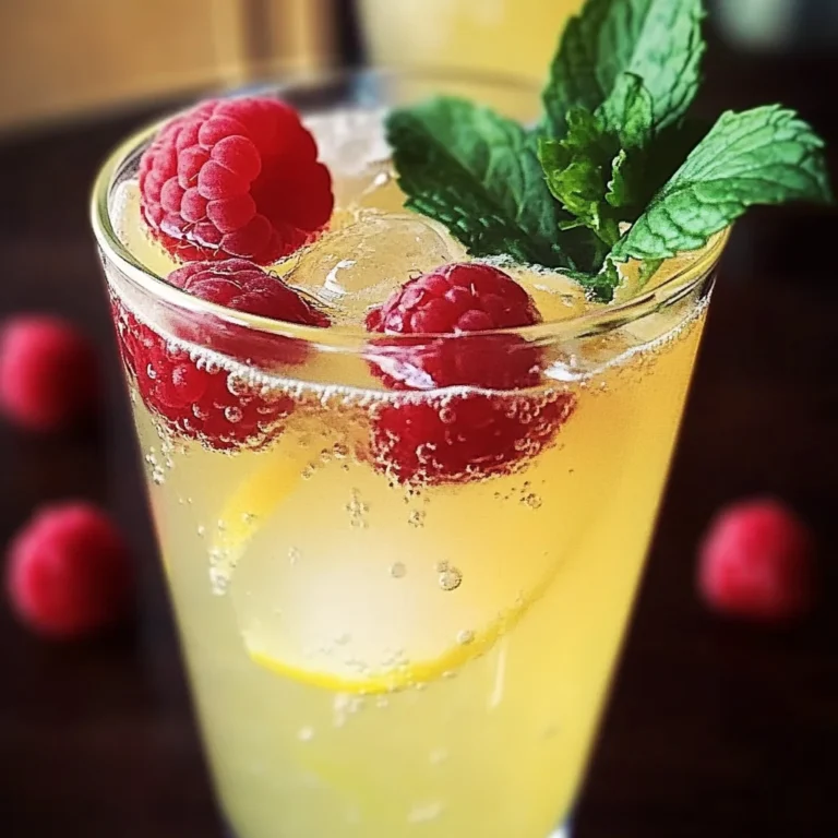 Sparkling Raspberry-Limoncello Cocktail