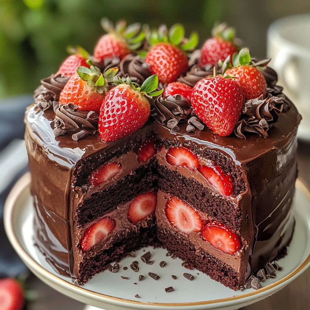 Strawberry Chocolate Cake – A Luscious, Decadent Treat