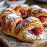 Strawberry Cream Stuffed Croissants
