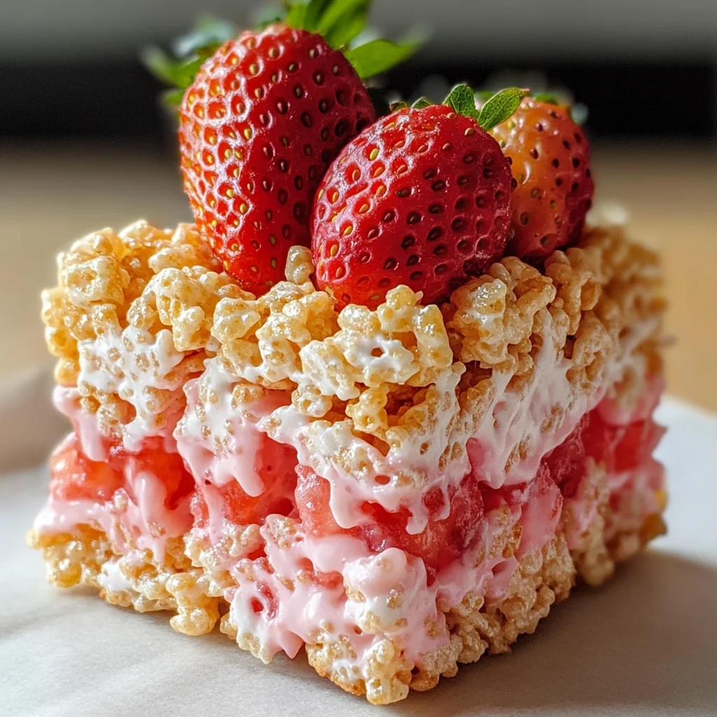 Strawberry Crunch Rice Krispie Treats