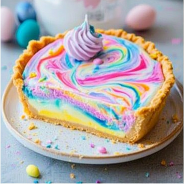 Easter Swirl Pie – A No-Bake Pastel Dessert