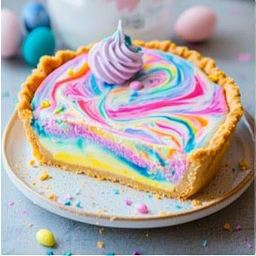 Easter Swirl Pie – A No-Bake Pastel Dessert