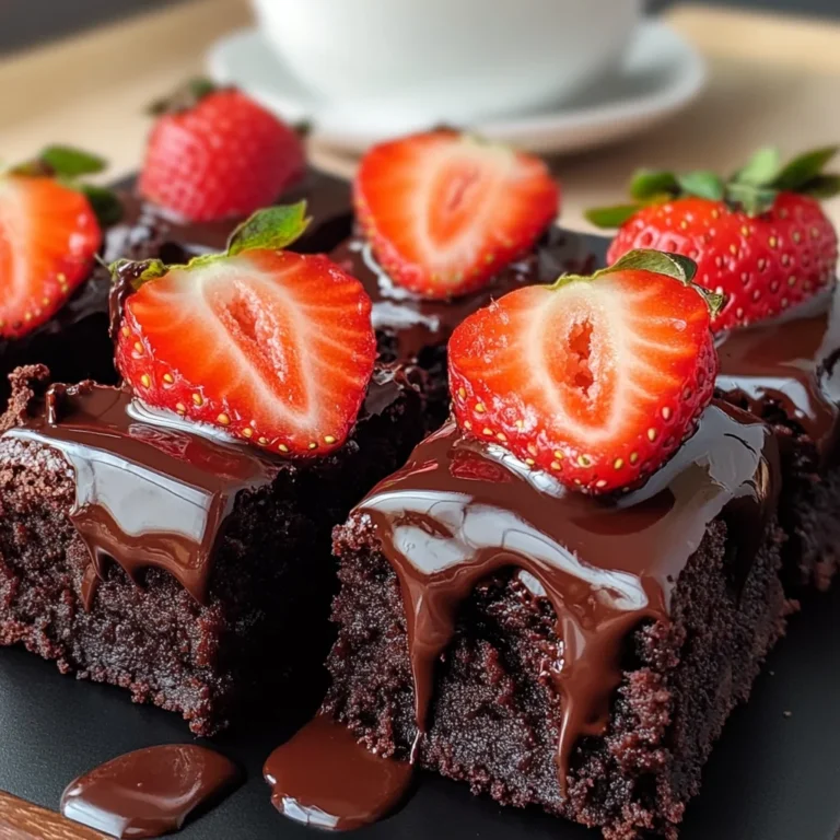 Chocolate Covered Strawberry Brownies Delight! 🍓