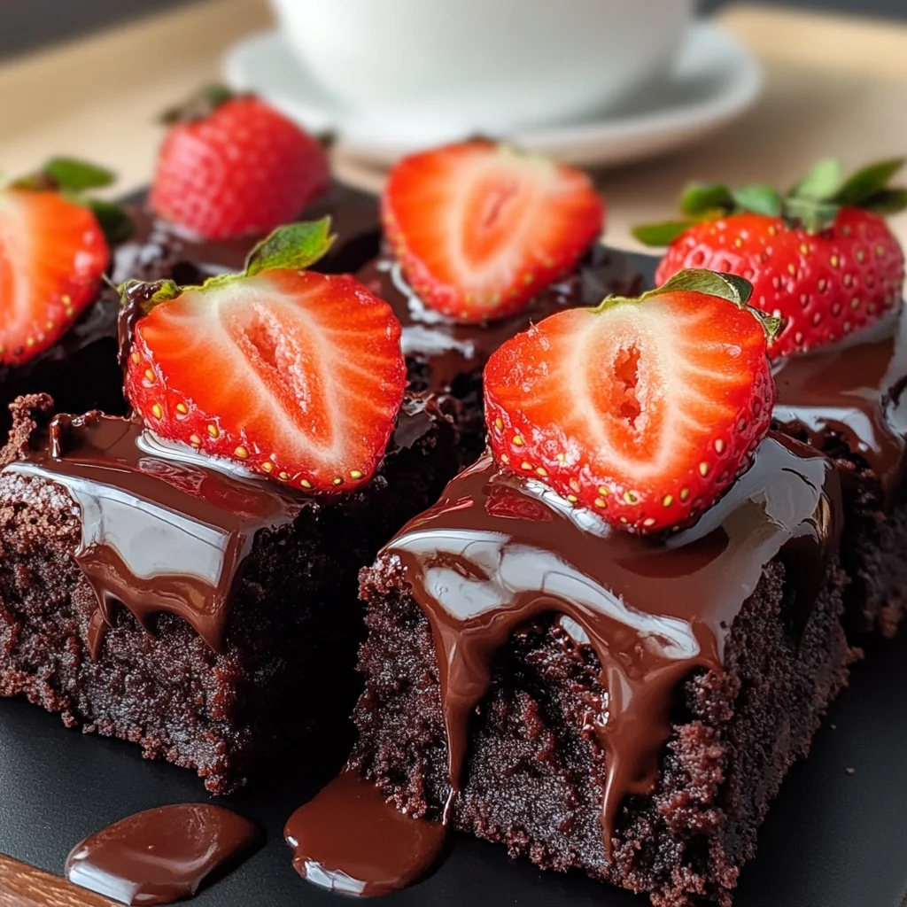 Chocolate Covered Strawberry Brownies Delight! 🍓