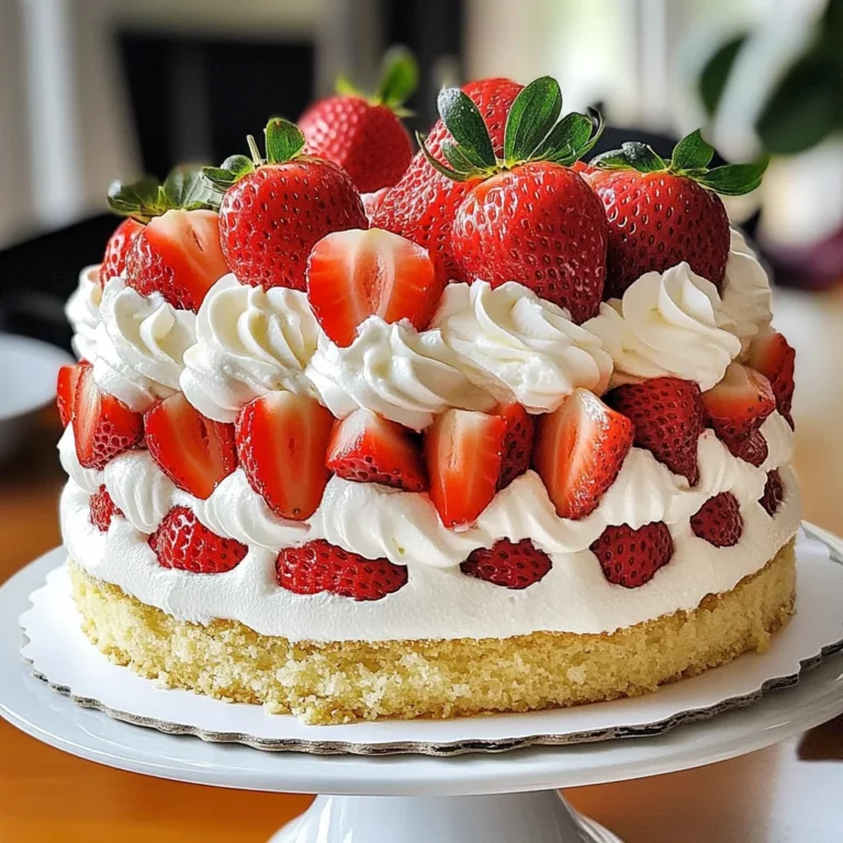 Irresistible Strawberries & Cream Torte for Summer Bliss