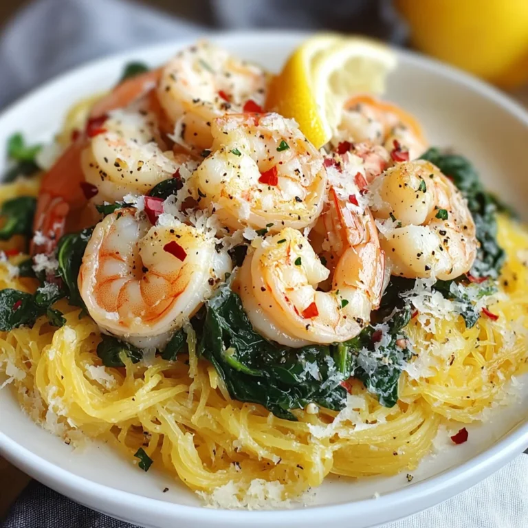 Quick Spaghetti Squash Shrimp Scampi Recipe