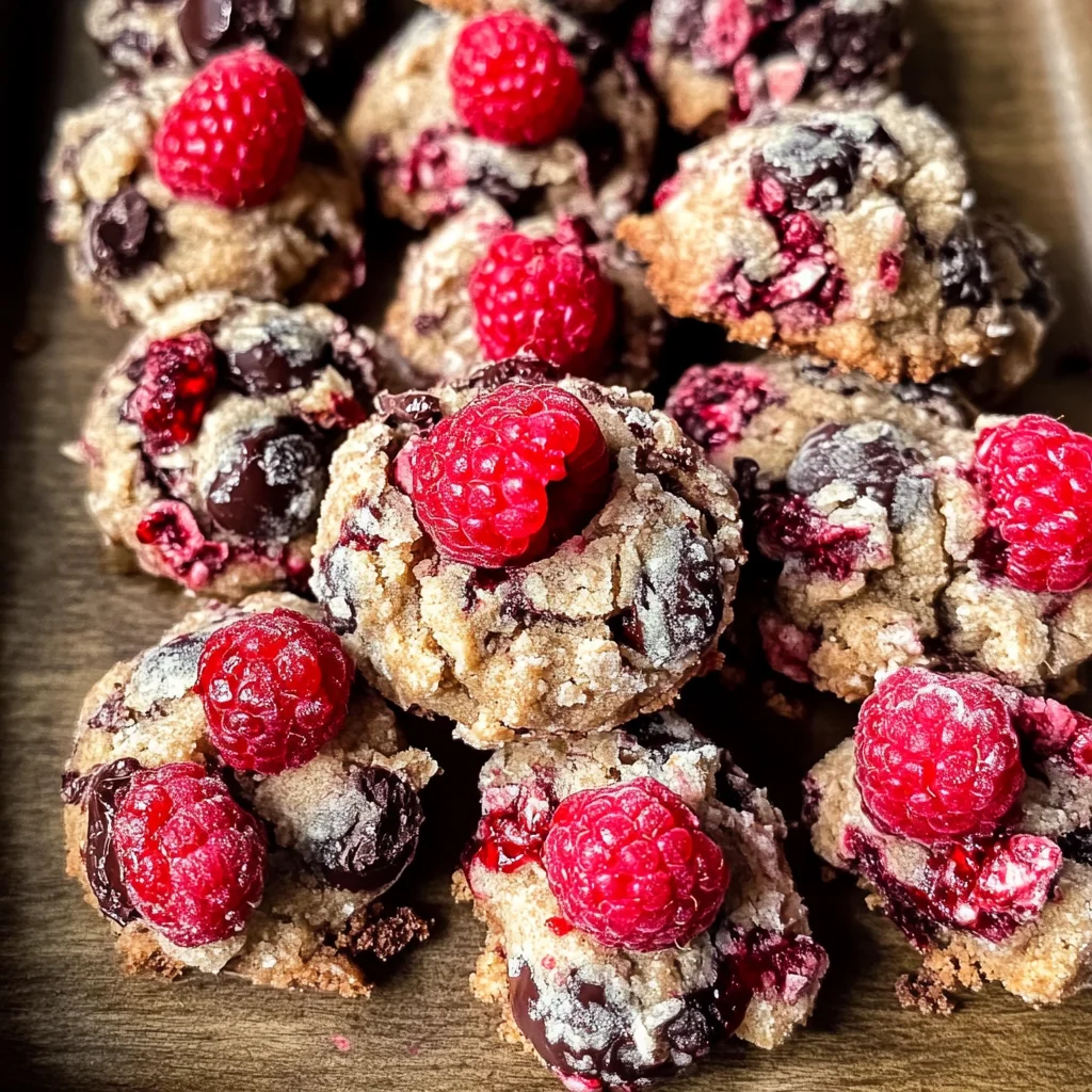 Raspberry Chocolate Chunk Cookies