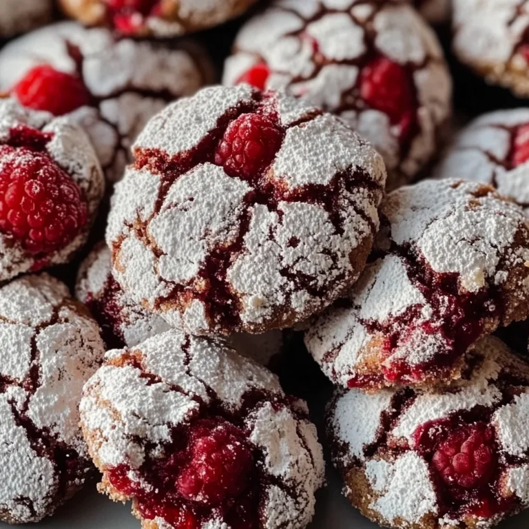 Raspberry Crinkle Cookies – Soft, Chewy & Beautiful!