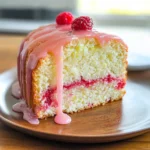 Raspberry Glazed Key Lime Cake
