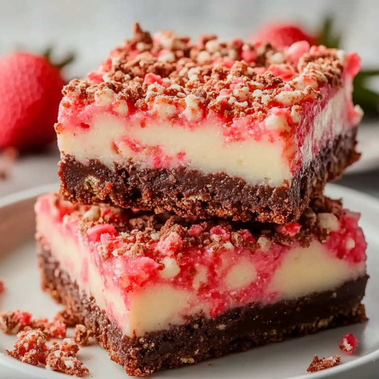 Strawberry Crunch Brownie Bars